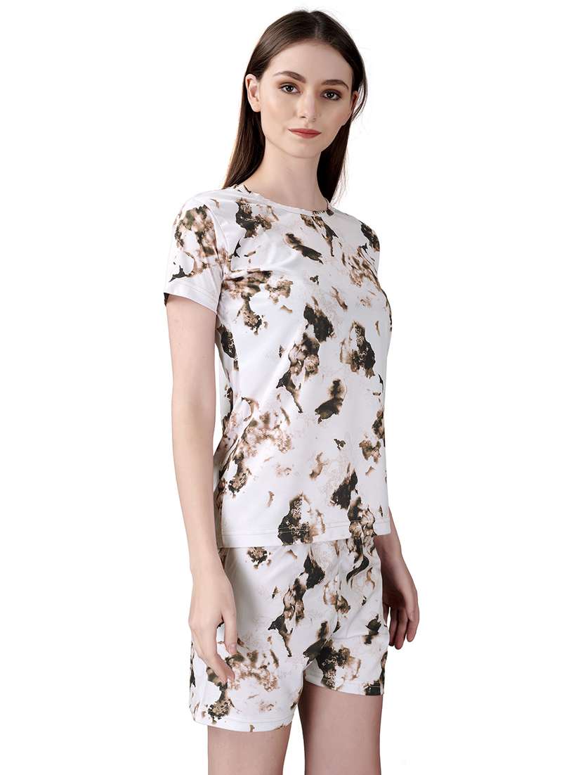 women white cotton shorts set  - 21393937 -  Standard Image - 1