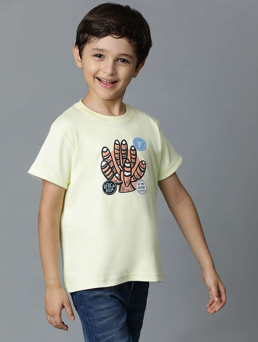 boys yellow cotton t-shirt - 21394954 -  Standard Image - 1