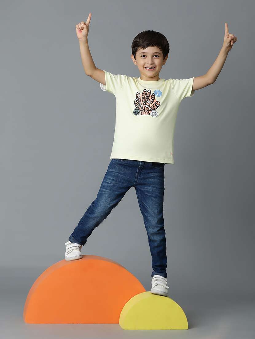boys yellow cotton t-shirt - 21394954 -  Standard Image - 4