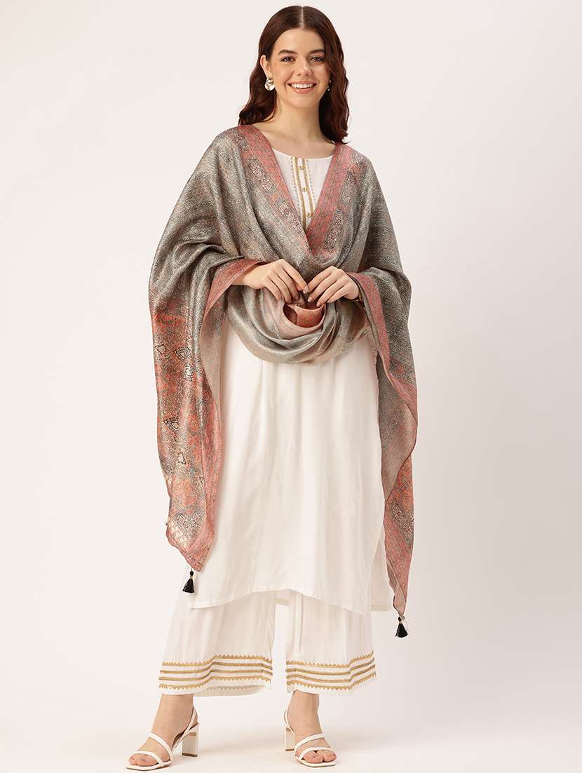 sangam prints multi color cotton printed traditional tassel dupatta - 21395444 -  Standard Image - 1
