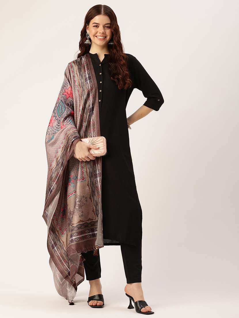 women multi color printed dupatta - 21395448 -  Standard Image - 1