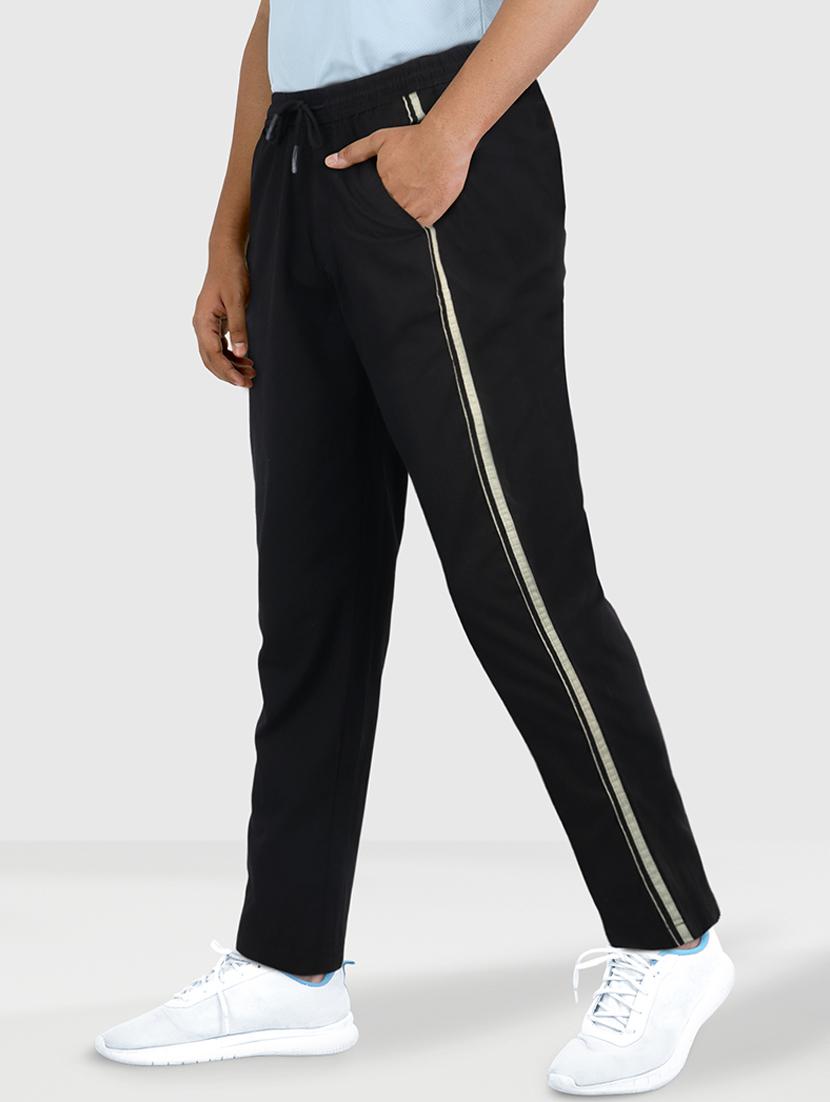 men mid-rise side taped track pant - 21395454 - Standard Image - 1