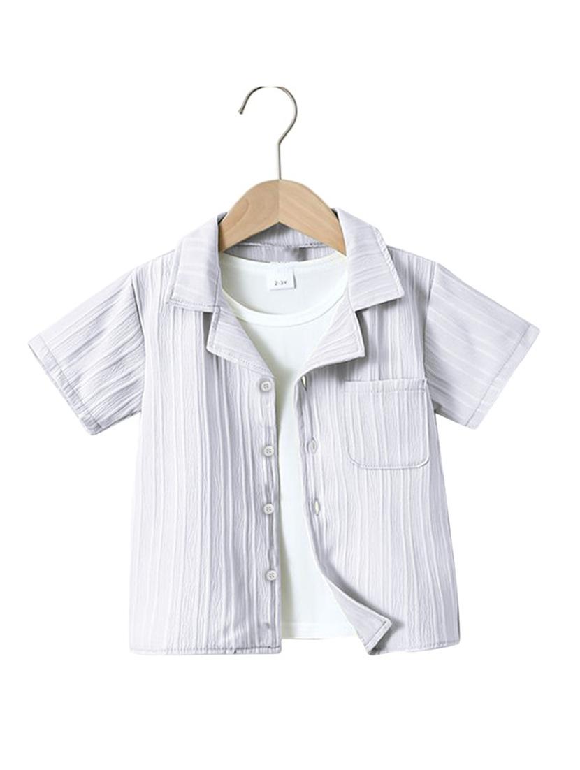kids white cotton lycra shorts set  - 21395492 -  Standard Image - 1