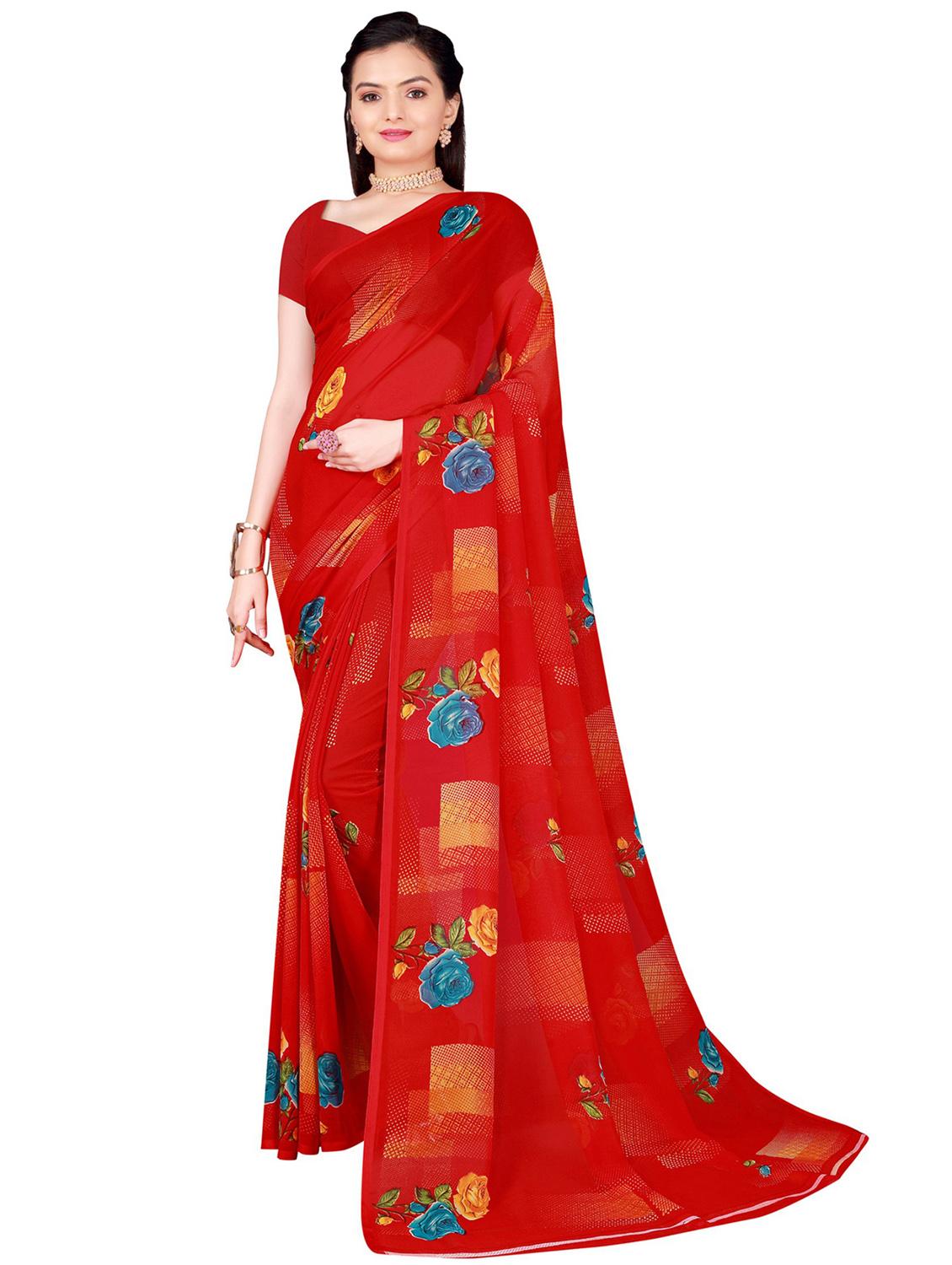 pack of 2 printed casual wear saree with blouse - 21396014 -  Standard Image - 1