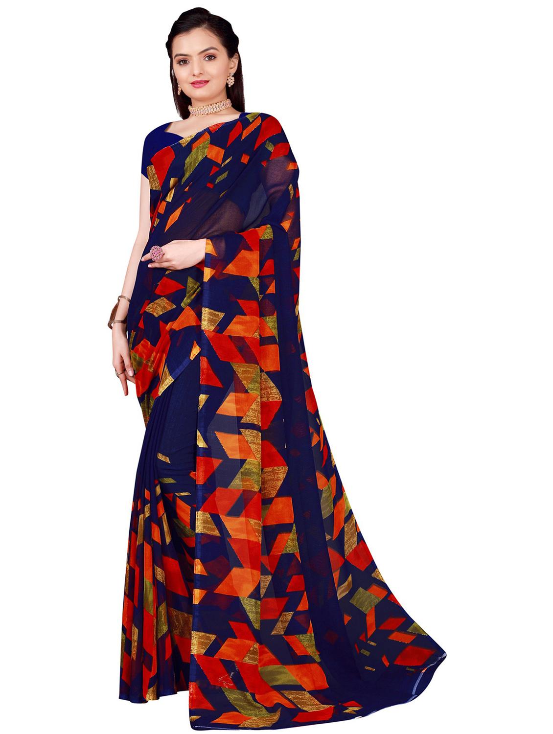 pack of 2 printed casual wear saree with blouse - 21396021 -  Standard Image - 1