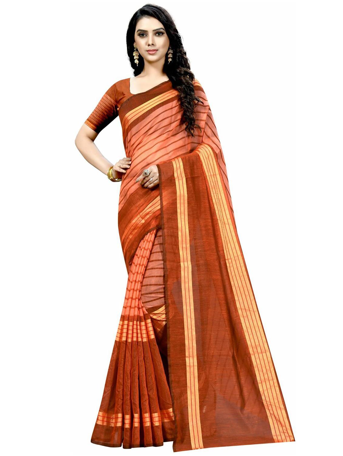 pack of 2 casual wear saree with blouse - 21396024 -  Standard Image - 1