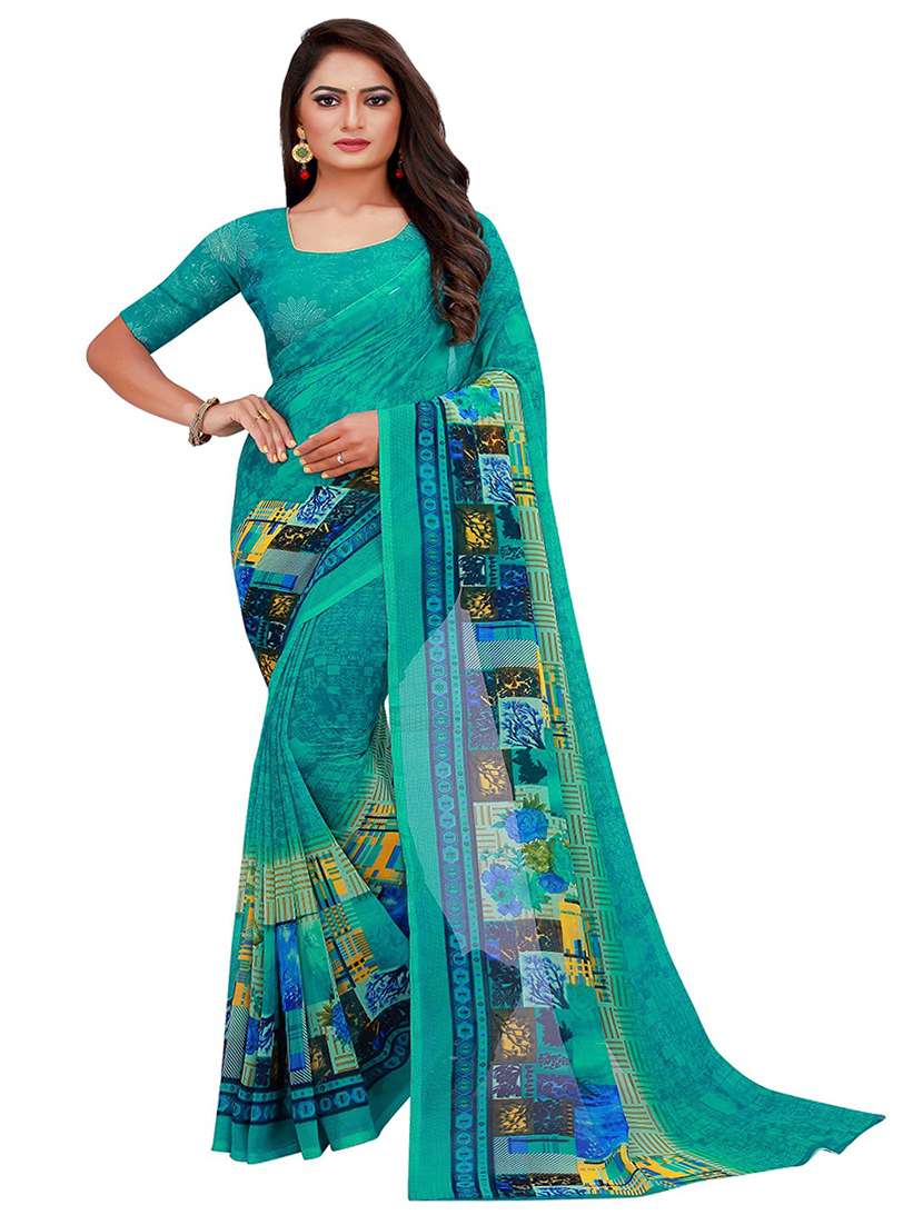 pack of 2 printed saree with blouse - 21396929 -  Standard Image - 1