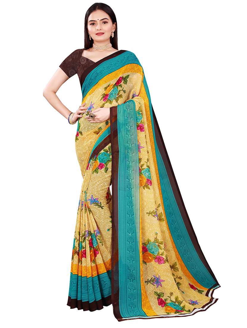 women pack of 2 printed saree with blouse - 21396940 -  Standard Image - 1