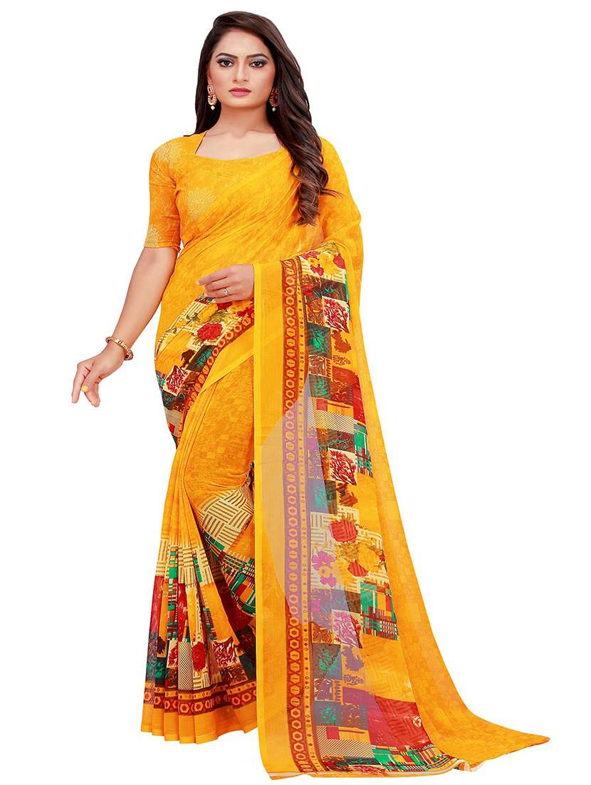 pack of 2 printed saree with blouse - 21397017 -  Standard Image - 1