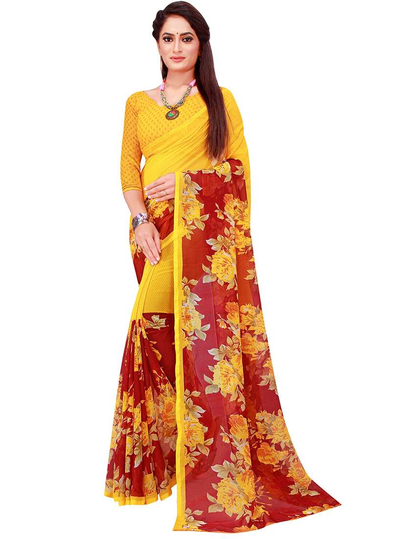 women pack of 2 printed saree with blouse - 21397032 -  Standard Image - 1