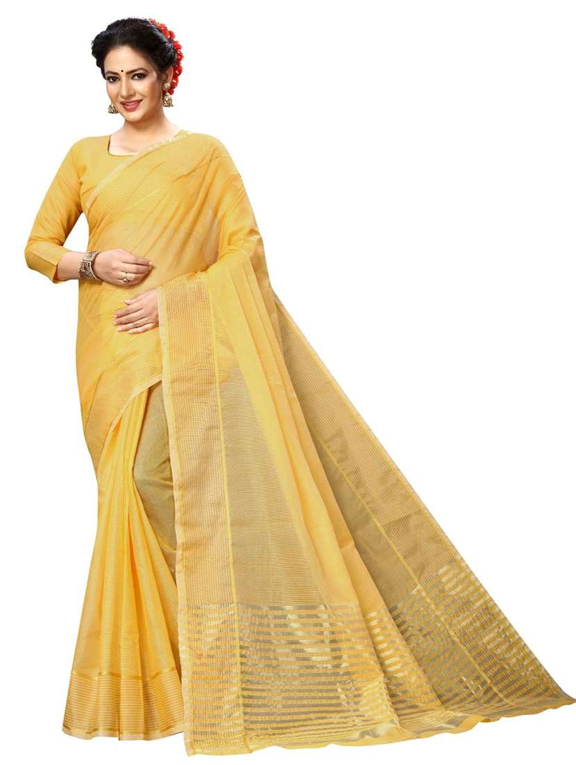 pack of 2 bordered saree with blouse - 21397049 -  Standard Image - 1