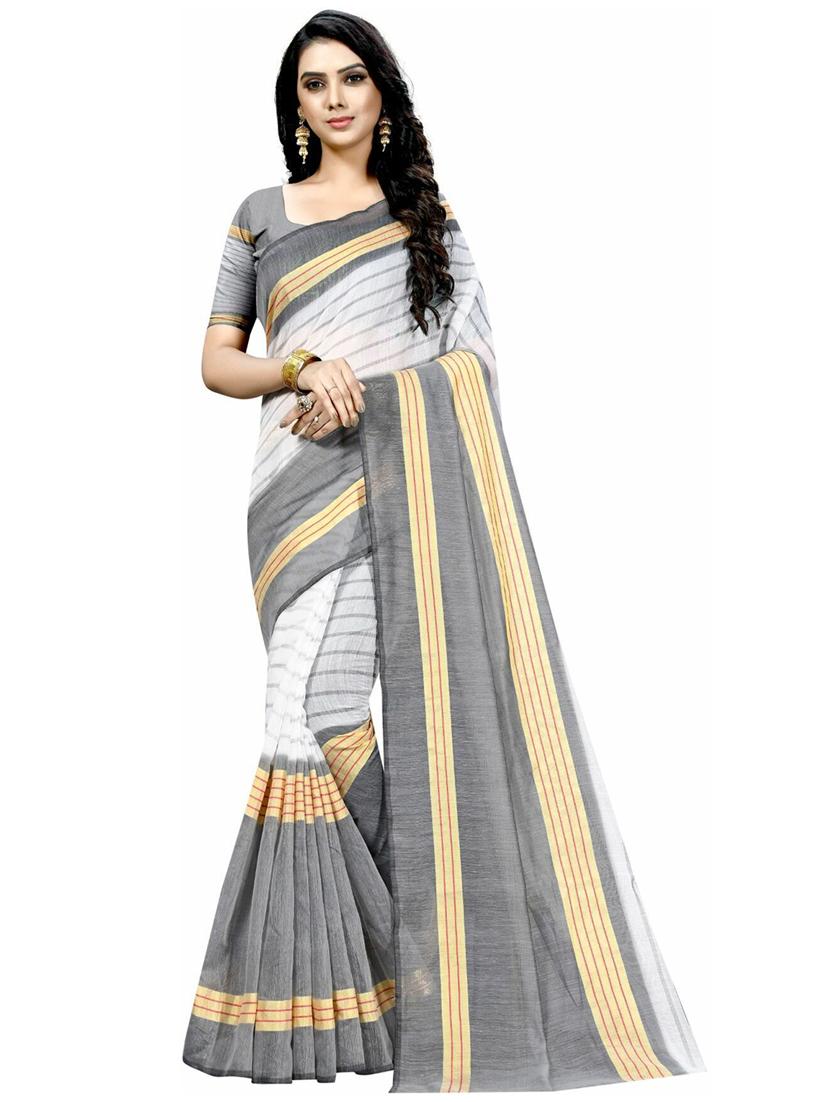 pack of 2 women printed saree with blouse - 21397093 - Standard Image - 1