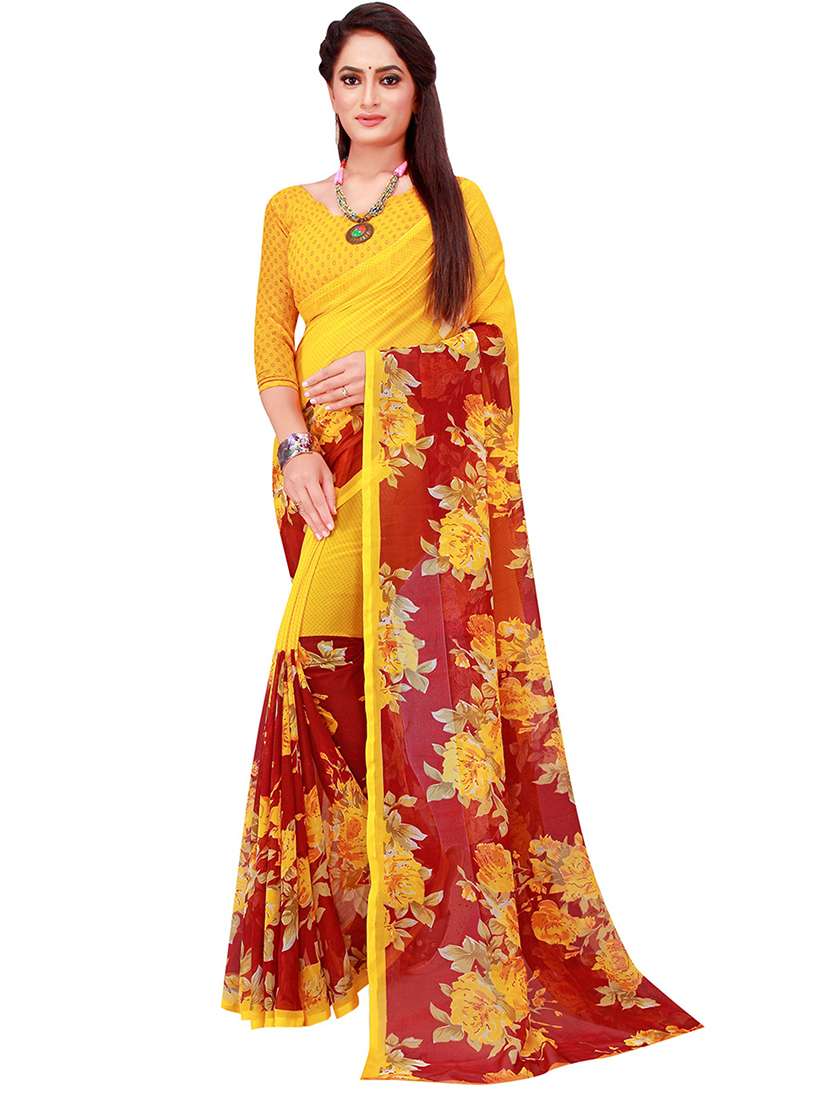 pack of 2 printed saree with blouse - 21397121 -  Standard Image - 1