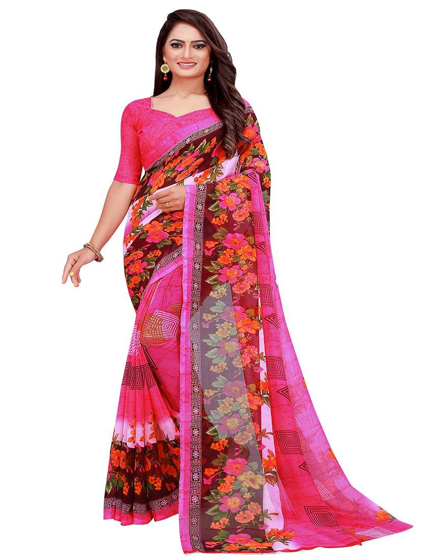 pack of 2 printed saree with blouse - 21397147 -  Standard Image - 1