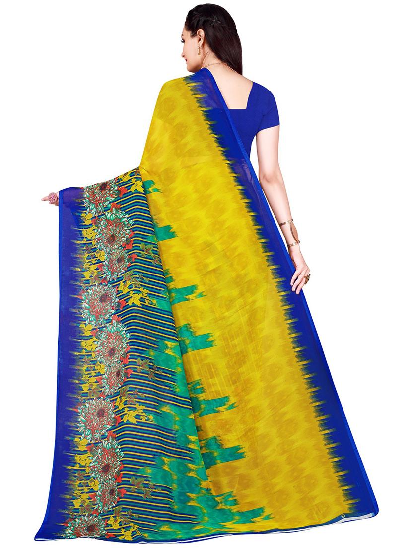 pack of 2 printed saree with blouse - 21397157 - Standard Image - 4