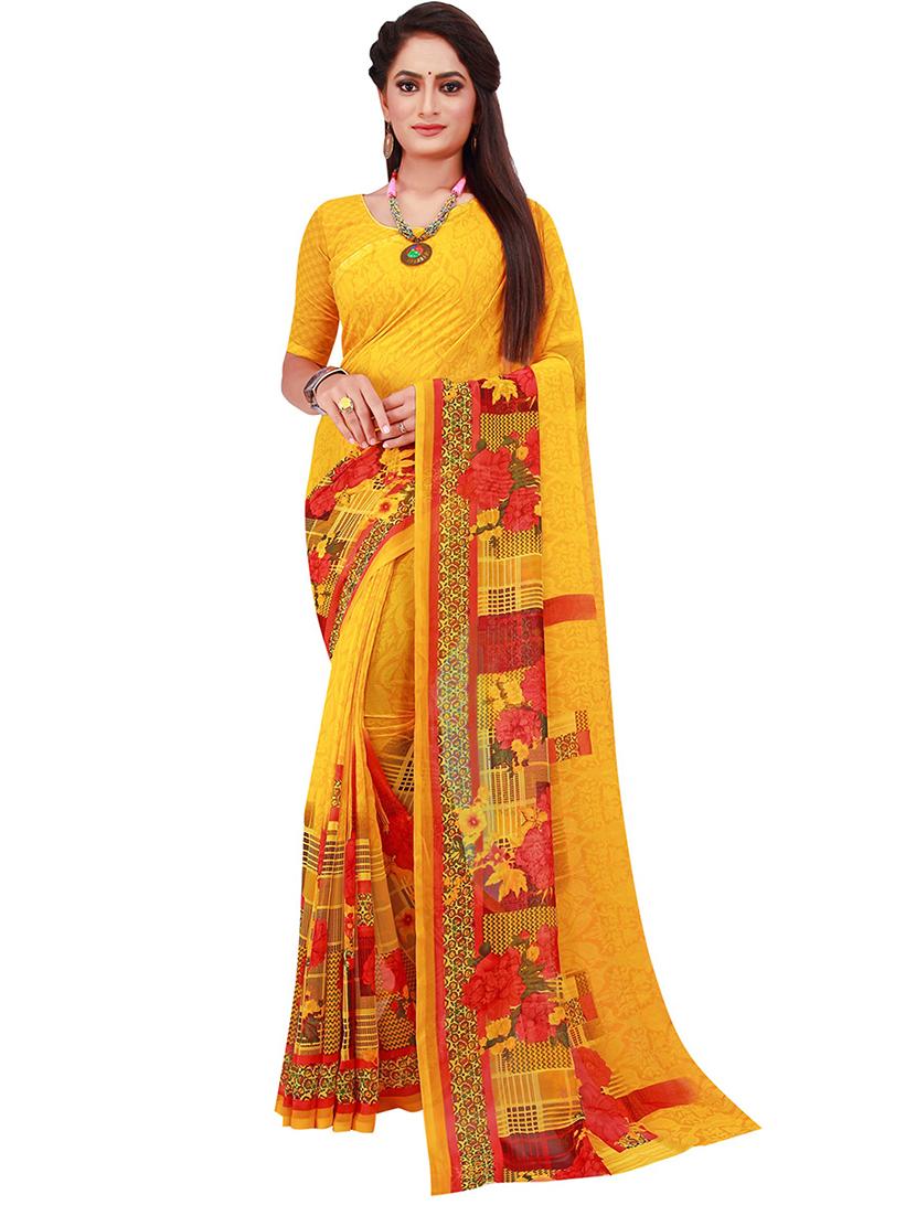 pack of 2 printed saree with blouse - 21397161 - Standard Image - 1