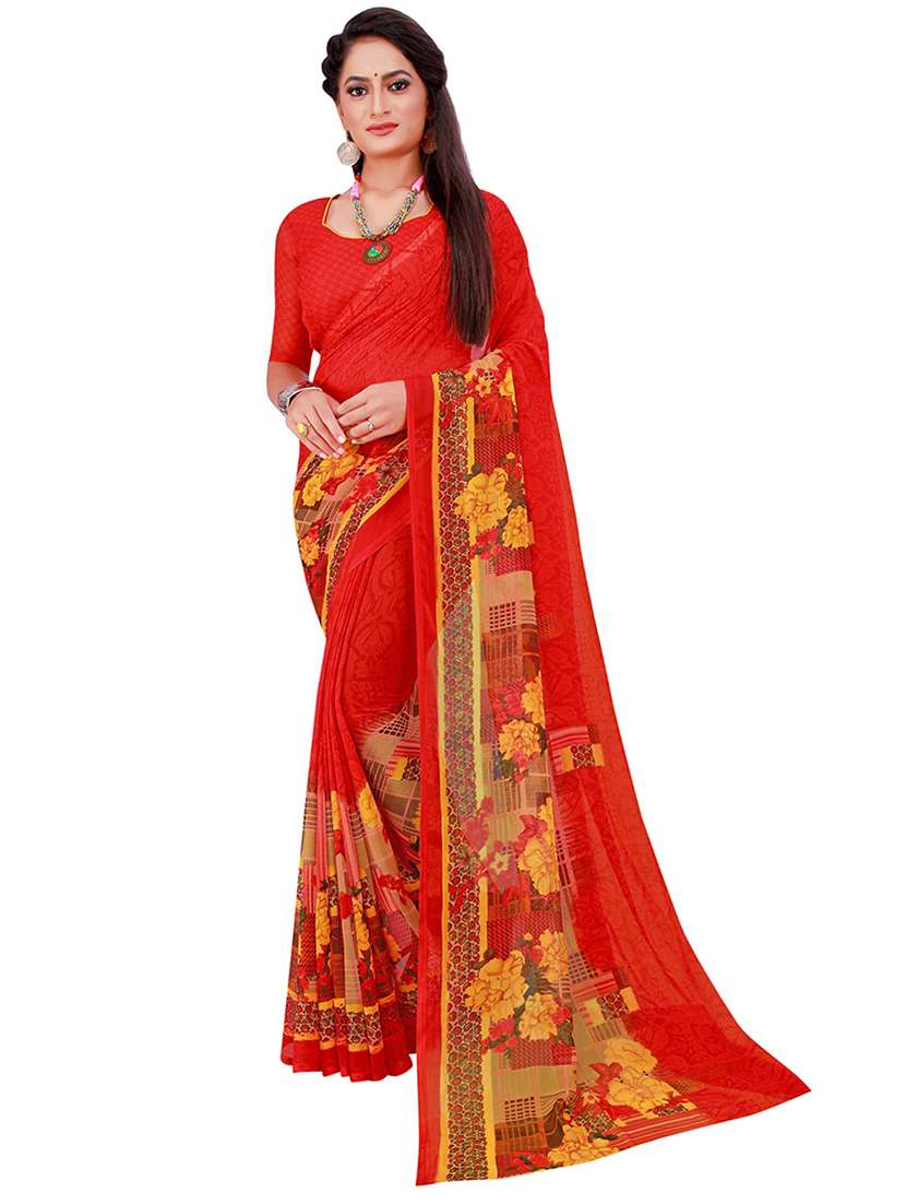 pack of 2 printed saree with blouse - 21397177 -  Standard Image - 1