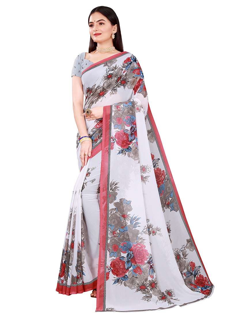 pack of 2 printed saree with blouse - 21397209 -  Standard Image - 1