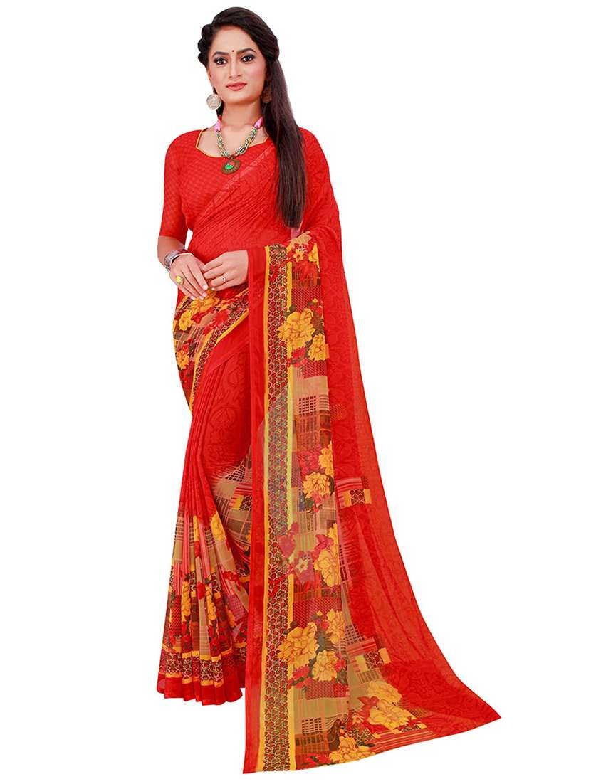pack of 2 printed saree with blouse - 21397225 -  Standard Image - 1