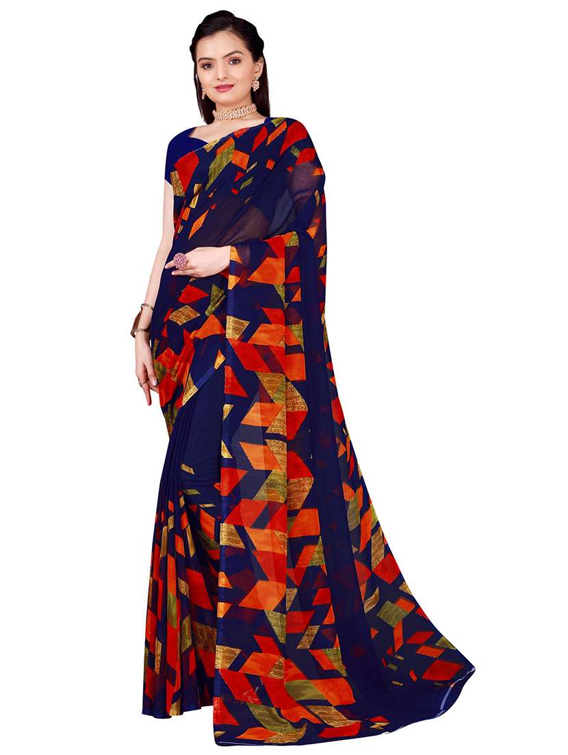 pack of 2 printed saree with blouse - 21397228 -  Standard Image - 1