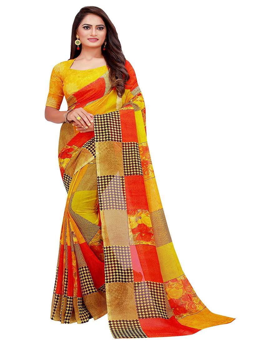pack of 2 printed saree with blouse - 21397229 -  Standard Image - 1