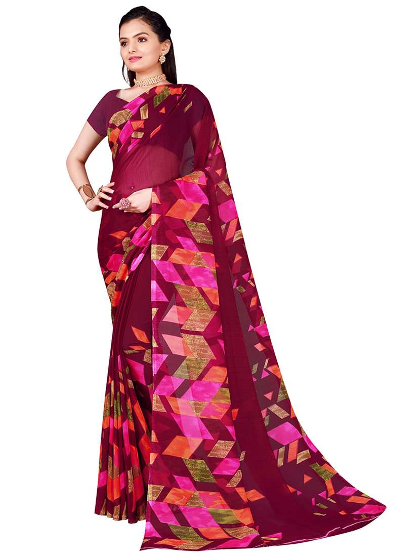 pack of 2 printed saree with blouse - 21397232 -  Standard Image - 1