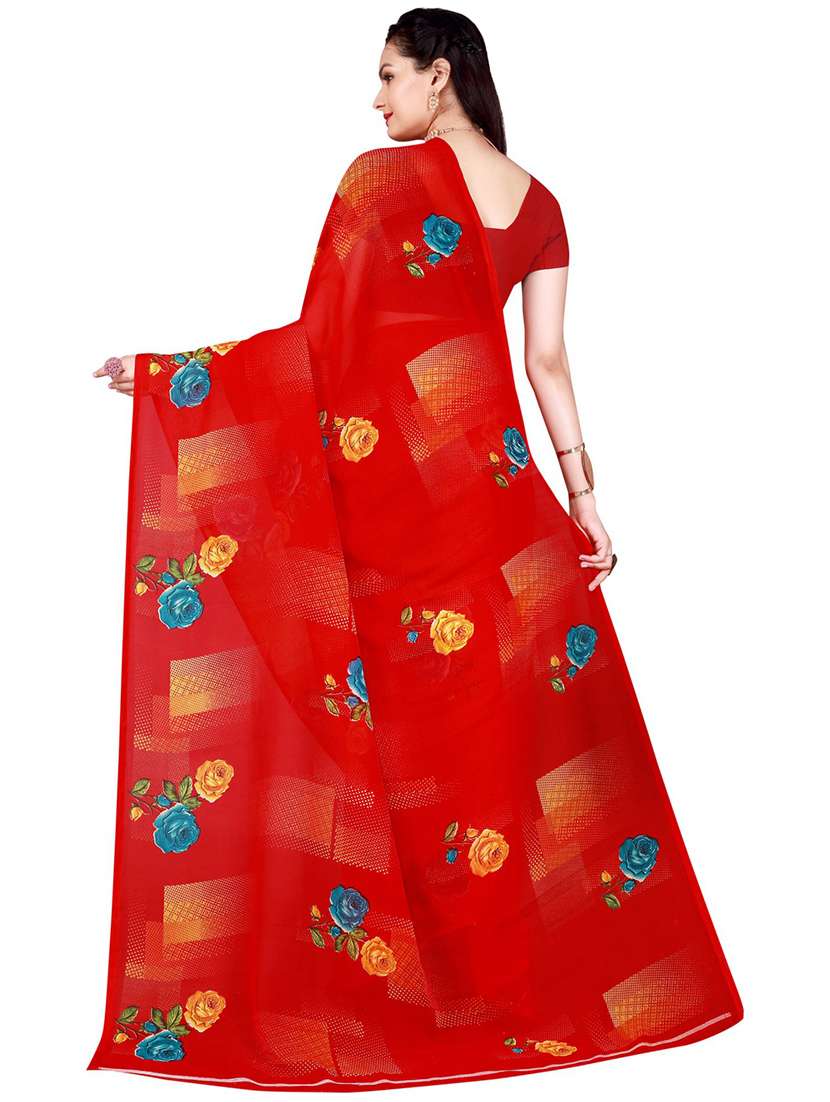 pack of 2 printed saree with blouse - 21397232 -  Standard Image - 4