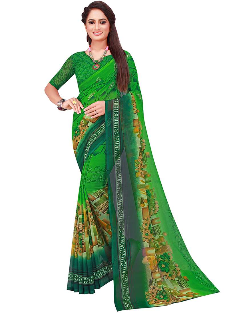pack of 2 printed saree with blouse - 21397280 -  Standard Image - 1