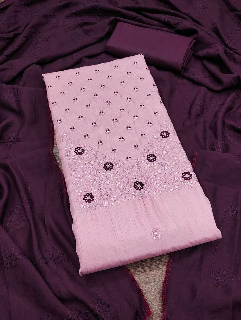 women embroidered unstitched suit set - 21397344 -  Standard Image - 1