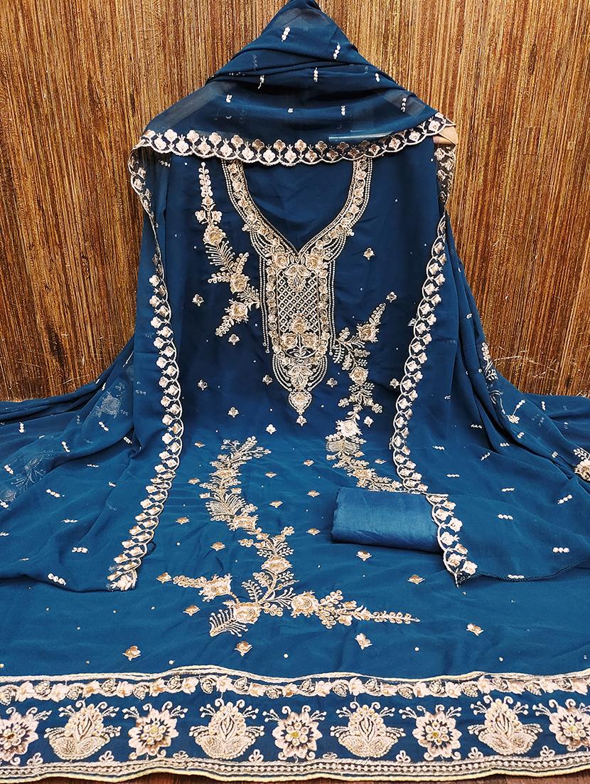 women embroidered unstitched suit set - 21397346 - Standard Image - 1