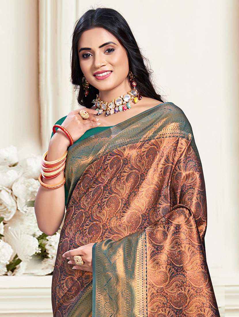women self design banarasi saree with blouse - 21397418 -  Standard Image - 1