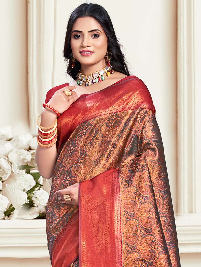 women self design banarasi saree with blouse - 21397419 -  Standard Image - 1