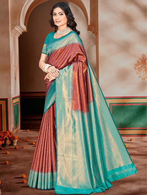 women self design banarasi saree with blouse - 21397425 -  Standard Image - 0
