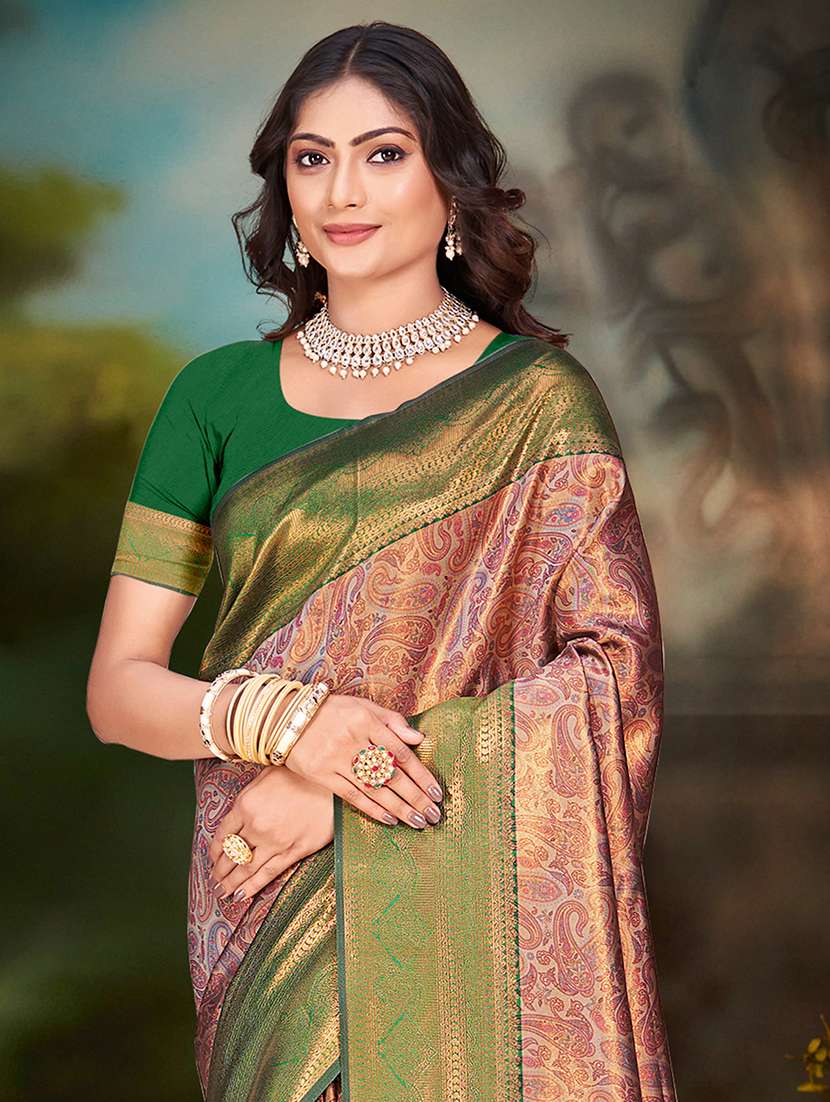 women self design banarasi saree with blouse - 21397429 - Standard Image - 1