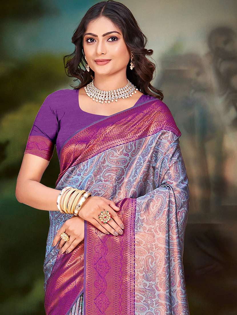 women self design banarasi saree with blouse - 21397430 -  Standard Image - 1