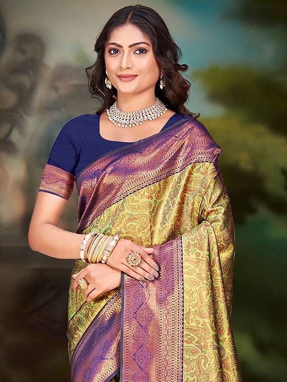 women self design banarasi saree with blouse - 21397431 -  Standard Image - 1