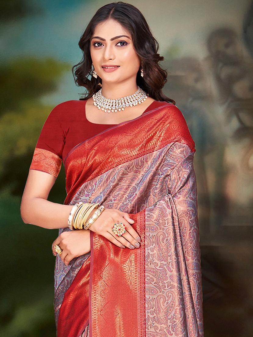 women self design banarasi saree with blouse - 21397432 -  Standard Image - 1