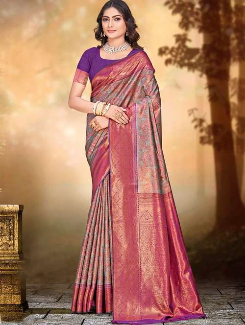 women self design banarasi saree with blouse - 21397433 - Standard Image - 0
