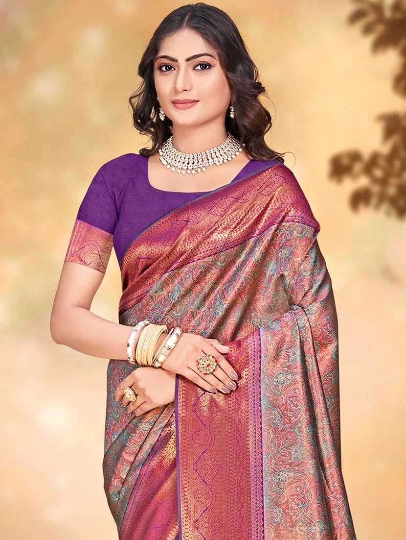 women self design banarasi saree with blouse - 21397433 - Standard Image - 1