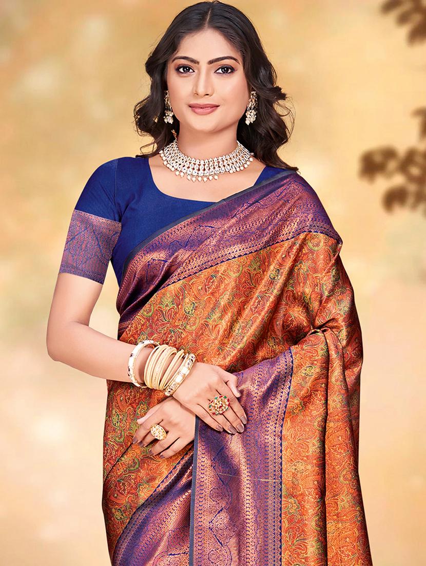 women self design banarasi saree with blouse - 21397435 -  Standard Image - 1