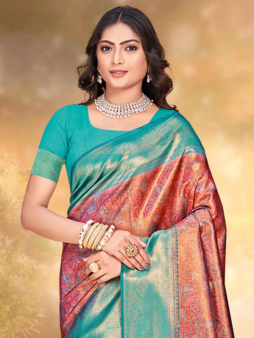 women self design banarasi saree with blouse - 21397438 -  Standard Image - 1