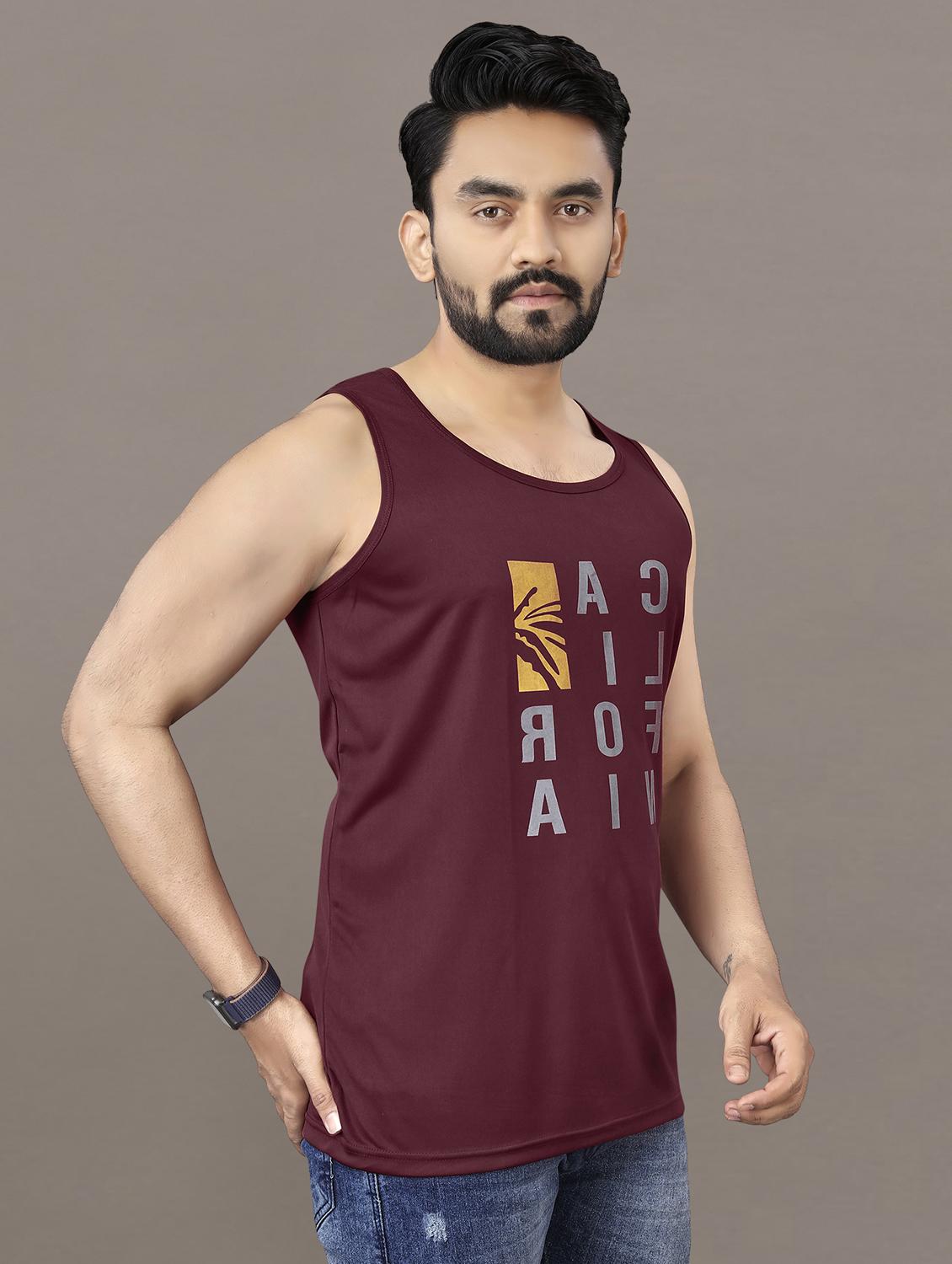 men's typography printed vest - 21397457 -  Standard Image - 1