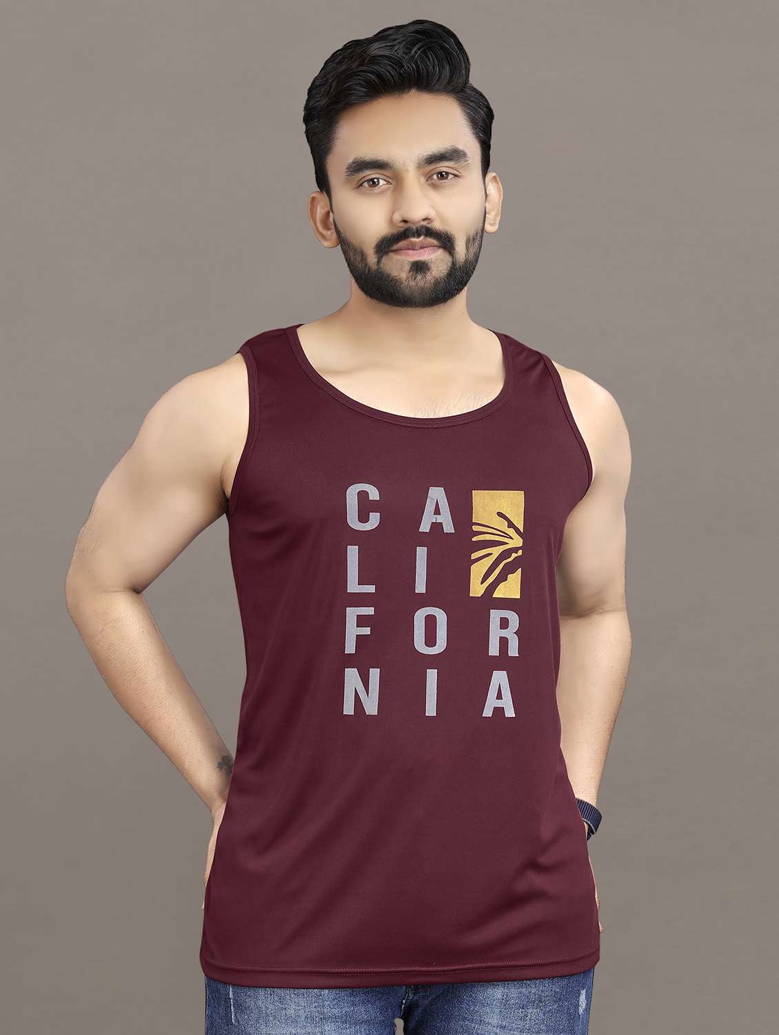 men's pack of 2 printed vest - 21397469 -  Standard Image - 4