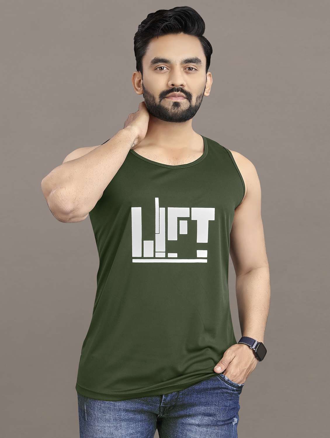 men's pack of 2 printed vest - 21397478 -  Standard Image - 4