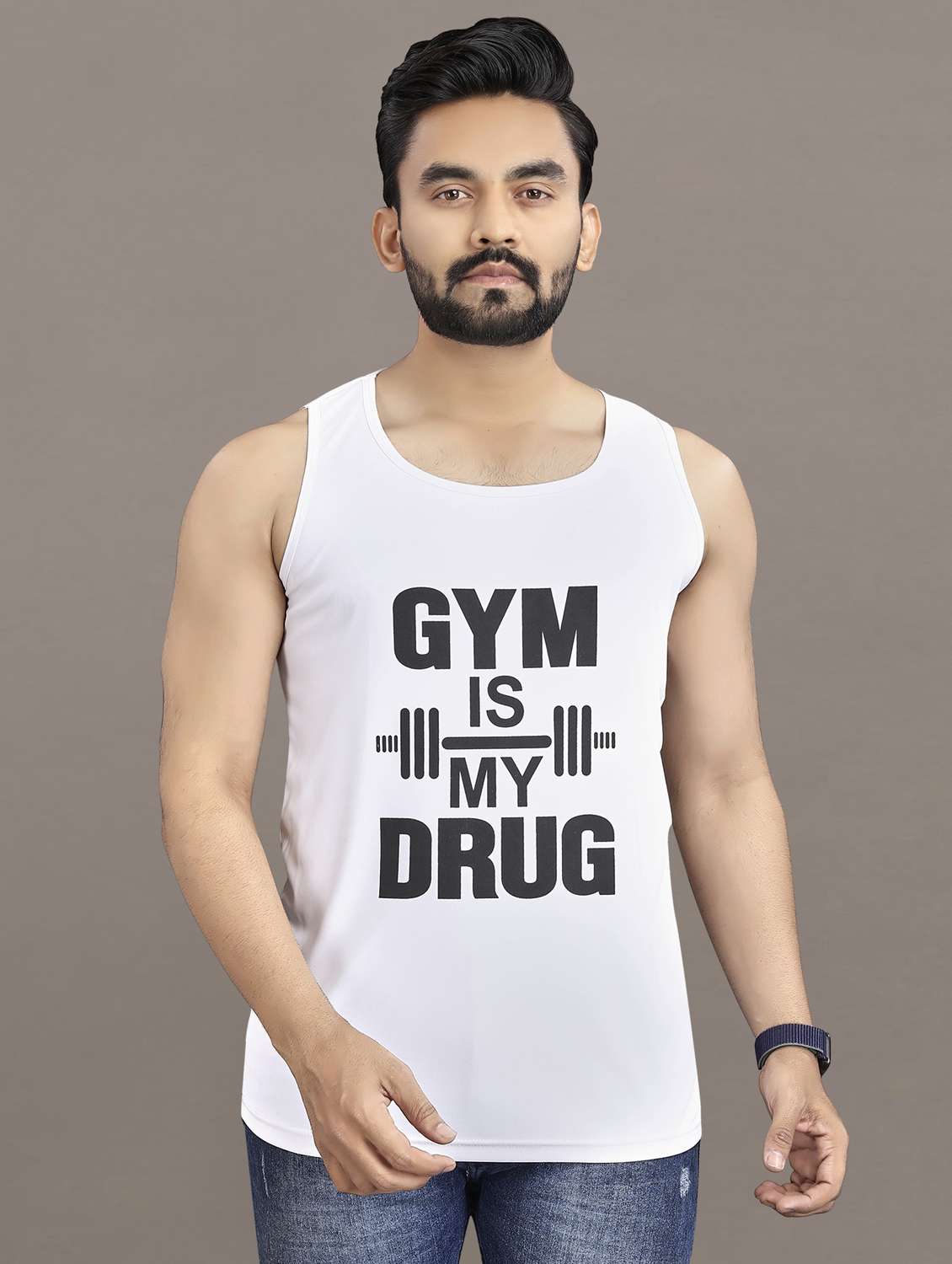 men's pack of 2 printed vest - 21397482 -  Standard Image - 4