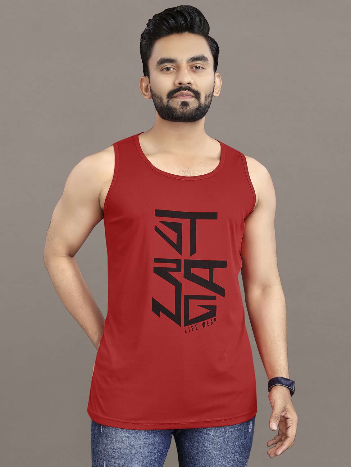 men's pack of 2 printed vest - 21397491 -  Standard Image - 4