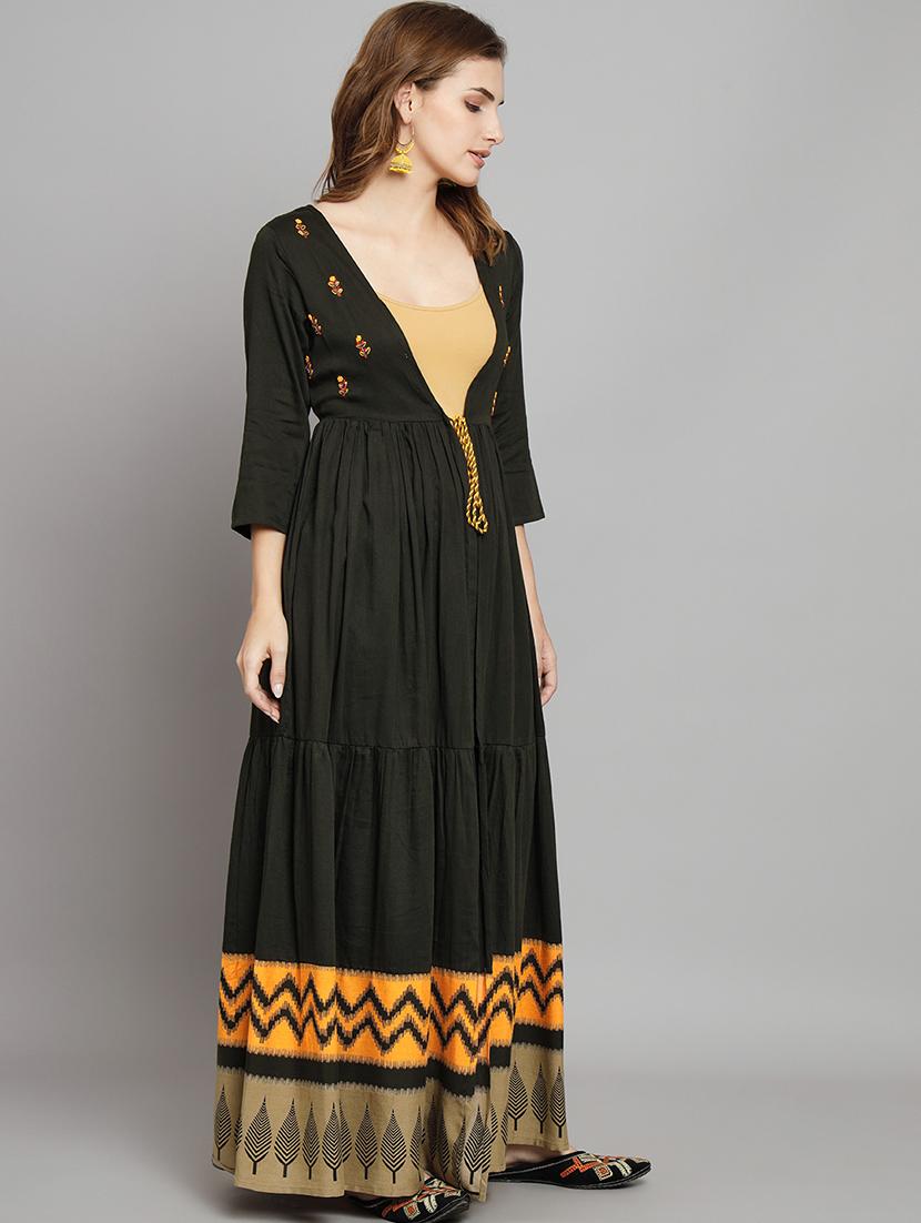 green embroidered regular shrug - 21398320 -  Standard Image - 1