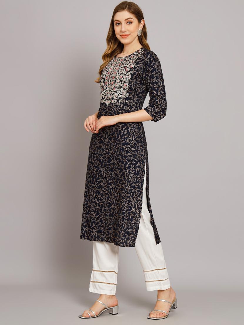 women printed kurta pant set - 21398859 - Standard Image - 1