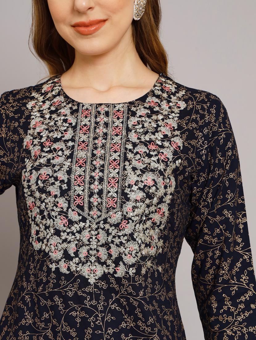 women printed kurta pant set - 21398859 - Standard Image - 4