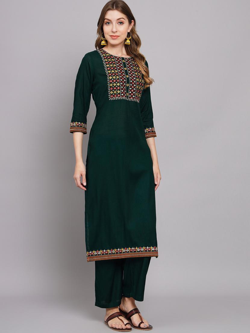 women three quarter sleeve suit set - 21398877 - Standard Image - 1